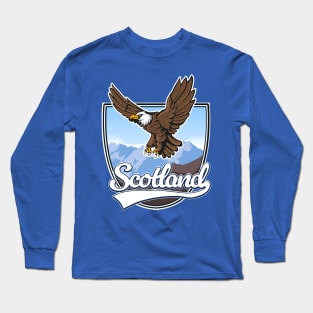 Scotland Eagle landscape vector Long Sleeve T-Shirt